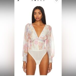 Free People x Revolve Wanderlust Bodysuit in Ivory XS NWT
